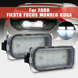 2x 18 LED Licence Number Plate Light For Ford Fiesta Focus C-Max Kug