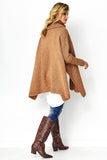 brown - Poncho model 139871 Makadamia