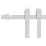 vidaXL Sliding Door Hardware Kit 183 cm Steel White