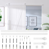 vidaXL Sliding Door Hardware Kit 183 cm Steel White