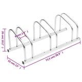 vidaXL Bike Rack for 3 Bikes Galvanised Steel