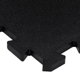 vidaXL Rubber Floor Tiles 9 pcs Black 16 mm 30x30 cm