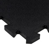 vidaXL Rubber Floor Tiles 16 pcs Black 16 mm 30x30 cm