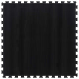 vidaXL Rubber Floor Tile Black 12 mm 100x100 cm