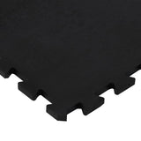 vidaXL Rubber Floor Tile Black 12 mm 100x100 cm