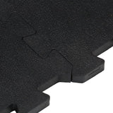 vidaXL Rubber Floor Tile Black 12 mm 100x100 cm