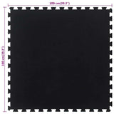 vidaXL Rubber Floor Tile Black 12 mm 100x100 cm