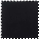 vidaXL Rubber Floor Tile Black 12 mm 100x100 cm