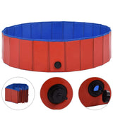 vidaXL Foldable Dog Swimming Pool Red 120x30 cm PVC