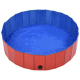 vidaXL Foldable Dog Swimming Pool Red 120x30 cm PVC