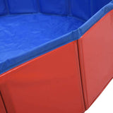 vidaXL Foldable Dog Swimming Pool Red 120x30 cm PVC