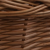 vidaXL Bike Front Basket with Cover 50x45x35 cm Natural Willow