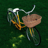 vidaXL Bike Front Basket with Cover 50x45x35 cm Natural Willow