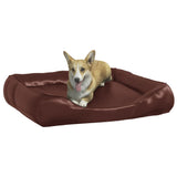 vidaXL Dog Bed Brown 80x68x23 cm Faux Leather