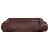 vidaXL Dog Bed Brown 80x68x23 cm Faux Leather