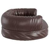 vidaXL Ergonomic Foam Dog Bed Brown 60x42 cm Faux Leather