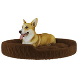 vidaXL Dog Bed Brown 70x55x23 cm Plush