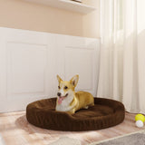 vidaXL Dog Bed Brown 70x55x23 cm Plush