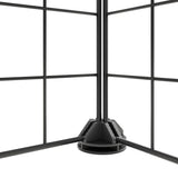 vidaXL 8-Panel Pet Cage with Door Black 35x35 cm Steel