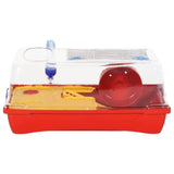 vidaXL Hamster Cage Red 57x33x26 cm Polypropylene