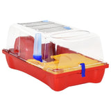 vidaXL Hamster Cage Red 57x33x26 cm Polypropylene