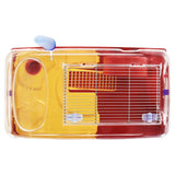 vidaXL Hamster Cage Red 57x33x26 cm Polypropylene