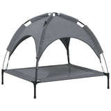 vidaXL Dog Bed with Canopy Anthracite Oxford Fabric and Steel