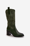 green - Open-work Boots model 199131 Step in style