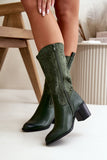 green - Open-work Boots model 199131 Step in style