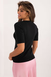 black - Short sleeve sweater model 199183 Factory Price