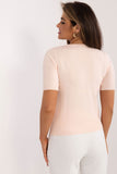 pink - Short sleeve sweater model 199194 Factory Price