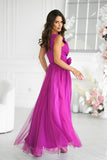 violet - Long dress model 199325 Bicotone