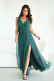 green - Long dress model 199326 Bicotone