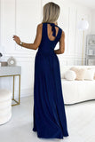 navy blue - Long dress model 199336 Numoco