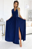 navy blue - Long dress model 199336 Numoco