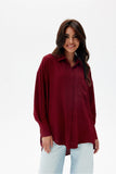 red - Long sleeve shirt model 199481 Roco Fashion