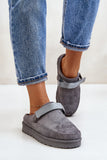 grey - Slippers model 200116 Step in style