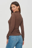 brown - Blouse model 200138 Makadamia