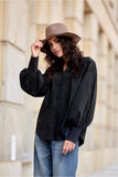 black - Long sleeve shirt model 200164 Roco Fashion