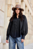 black - Long sleeve shirt model 200164 Roco Fashion