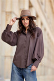 brown - Long sleeve shirt model 200165 Roco Fashion