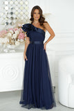 navy blue - Evening dress model 200247 Bicotone