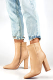 beige - Heel boots model 200277 PRIMO