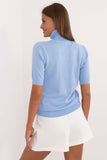 blue - Short sleeve sweater model 200340 Factory Price