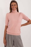 pink - Short sleeve sweater model 200341 Factory Price