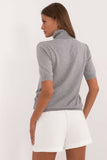 grey - Short sleeve sweater model 200399 Factory Price