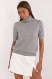 grey - Short sleeve sweater model 200399 Factory Price