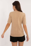 brown - Short sleeve sweater model 200405 Factory Price