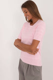 pink - Short sleeve sweater model 200407 Factory Price