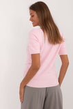 pink - Short sleeve sweater model 200407 Factory Price